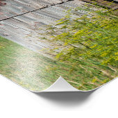 Alter gewitterter Stall Fotodruck (Ecke)