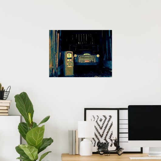 Alter GMC Landlastwagen Ich fotografierte. Poster (Heimbüro)