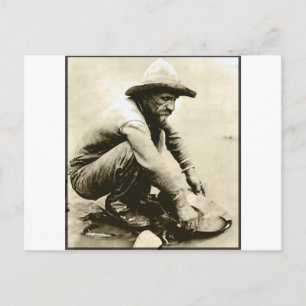 Alter Goldsucher Western Prospector Postkarte
