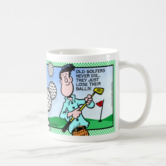 Alter Golfspieler Kaffeetasse (Rechts)