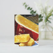 Alter Gouda Käse Postkarte (Stehend Vorderseite)