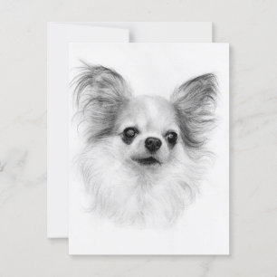 Alter Grace - Handgemalte Chihuahua Kunst Postkarte