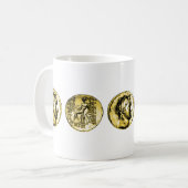 Alter Grieche-Münzen-Tasse Kaffeetasse (Vorderseite Links)