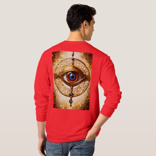 "Alter griechischer Evil Eye T - Shirt (Schwarz voll)