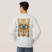 "Alter griechischer Evil Eye T - Shirt (Schwarz voll)