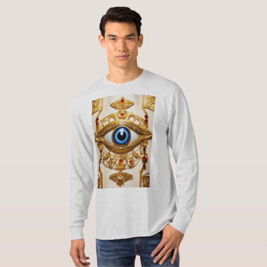 "Alter griechischer Evil Eye T - Shirt (Vorne ganz)