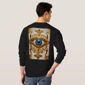 "Alter griechischer Evil Eye T - Shirt (Schwarz voll)