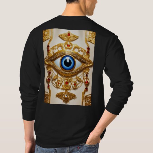 "Alter griechischer Evil Eye T - Shirt (Rückseite)