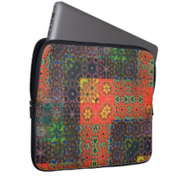 Alter grün und Korallen bis braun Kaleidosaik Laptopschutzhülle