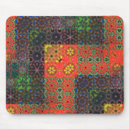 Alter grün und Korallen bis braun Kaleidosaik Mousepad