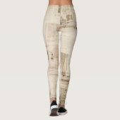 Alter grungy Papier Textur Hintergrund. Leggings (Rückseite)