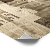 Alter grungy Papier Textur Hintergrund. Poster (Ecke)