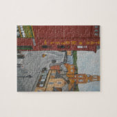 Alter Hafen Glasgow mit Stadtuhr Puzzle (Horizontal)