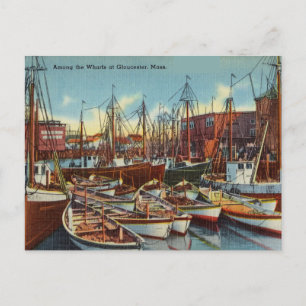 Alter Hafen Gloucester, Massachusetts Postkarte