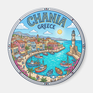 Alter Hafen von Chania Griechenland Magnet