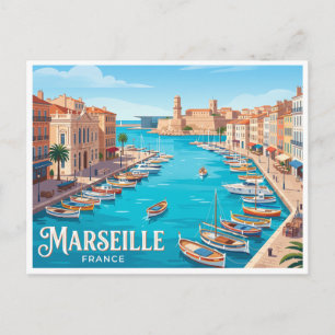 Alter Hafen von Marseille Frankreich Postkarte
