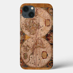 Alter Henricus Hondius’ 1630 AD Alte Weltkarte iPhone 13 Hülle