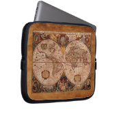 Alter Henricus Hondius’ 1630 AD Alte Weltkarte Laptopschutzhülle (Vorne Rechts)