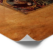 Alter Henricus Hondius’ 1630 AD Alte Weltkarte Poster (Ecke)