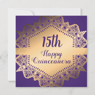 Alter hinzufügen | Happy Quinceanera Einladung