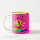 Alter Hippie-Bus Zweifarbige Tasse (Links)