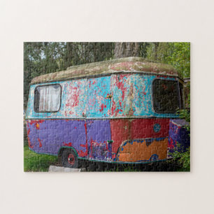 ALTER HIPPIE CARAVAN CAMPAN TRAILER JIGSAW PUZZZLE PUZZLE