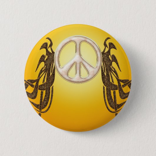 Alter Hippie-Friedensknopf Button (Vorderseite)