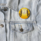 Alter Hippie-Friedensknopf Button (Beispiel)