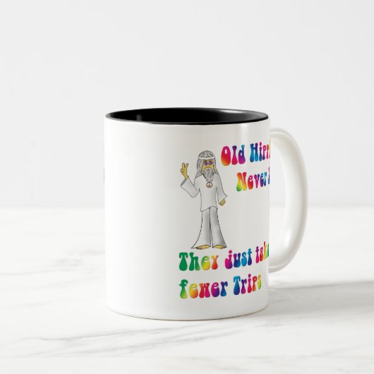 Alter Hippies Zweifarbige Tasse (VorderseiteRechts)