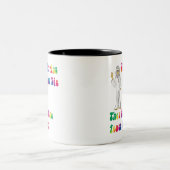 Alter Hippies Zweifarbige Tasse (Mittel)