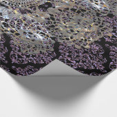 Alter Hollywood-Damastcooler Chic elegant Geschenkpapier (Ecke)