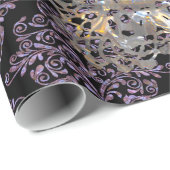 Alter Hollywood-Damastcooler Chic elegant Geschenkpapier (Rolleneckpunkt)