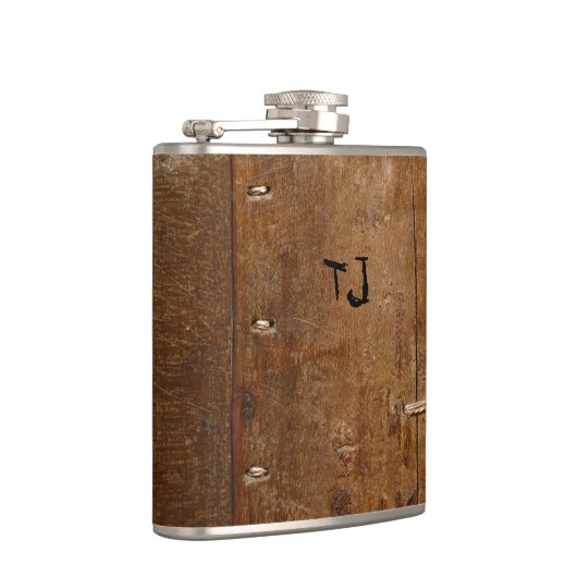 Alter "Holz"-Kolben mit (oder ohne) Anfangs(en) Flachmann (Rechts)