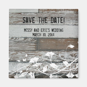 Alter Holz-Save the Date Magnet