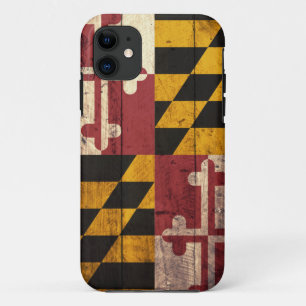 Alter hölzerner Maryland-Flagge iPhone 5 Fall Case-Mate iPhone Hülle