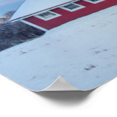 Alter Holzroter Stall im Untertal Poster (Ecke)