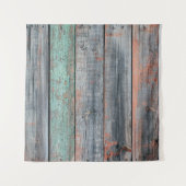 Alter Holzzaun in verschiedenen Farben, Trend Wandteppich (Vorderseite)