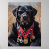 Alter Hund, große Medaillen, größere Legende Poster (Vorne)