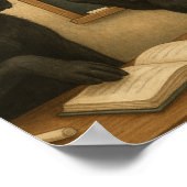 Alter Hund lehrt neuen Welpen einige alte Mathemat Poster (Ecke)