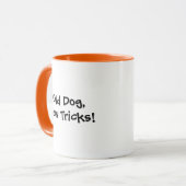 Alter Hund Orangefarbener Rand Kaffeetasse (Vorderseite Links)