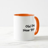 Alter Hund Orangefarbener Rand Kaffeetasse (VorderseiteRechts)