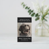 Alter Hundetierrettungs-Visitenkarte Visitenkarte (Stehend Vorderseite)