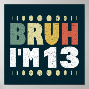 Alter, ich bin 13 Lustige 13. Geburtstagsfeier Mäd Poster