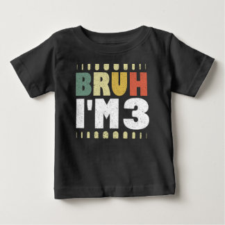 Alter ich bin 3 3. Geburtstag Vintage Lustig Mädch Baby T-shirt
