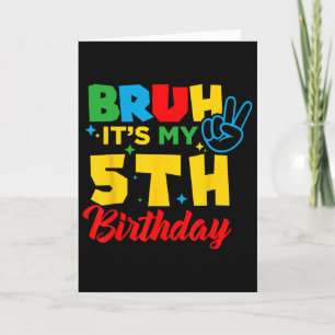 Alter ich bin 5 Es ist mein 5. Geburtstag Fünf 5 J Karte