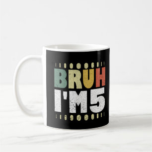 Alter ich bin 5 Vintage 5. Geburtstag Lustig Mädch Kaffeetasse