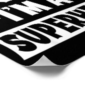 Alter, ich bin ein Superheld Lustiges faules Hallo Poster (Ecke)