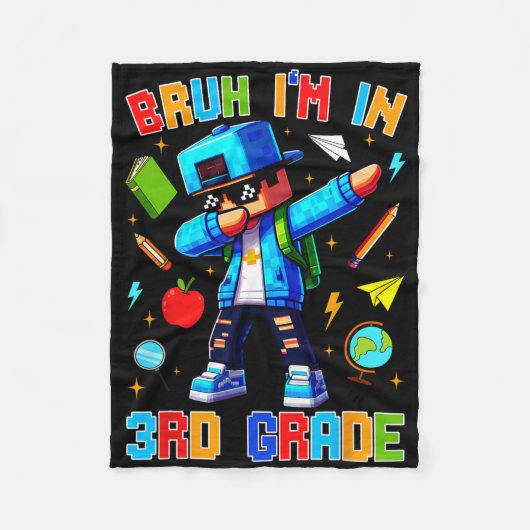 Alter ich bin in der 3. Klasse Dabbing Lustiger Ga Fleecedecke (Vorderseite)