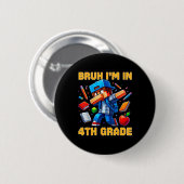 Alter ich bin in der 4. Klasse Dabbing Jungs Kids Button (Vorne & Hinten)