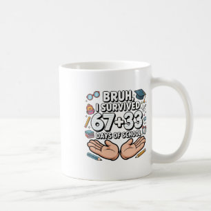 Alter ich habe 67+33 Schultage überlebt 100. Schul Kaffeetasse